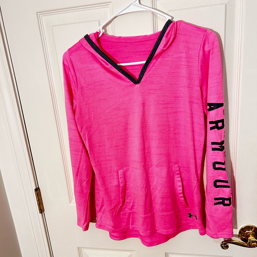 Pink Under Armour athletic "hoodie"